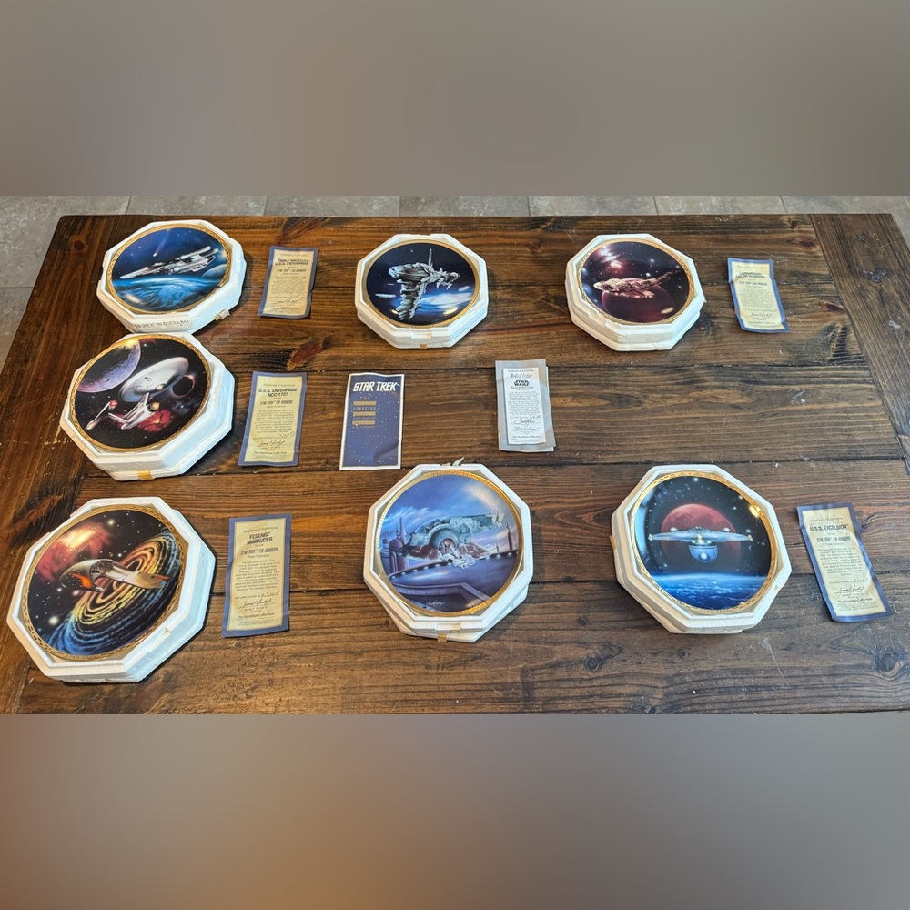 Star Trek Hamilton Collection Collectors Plates Lot of 7